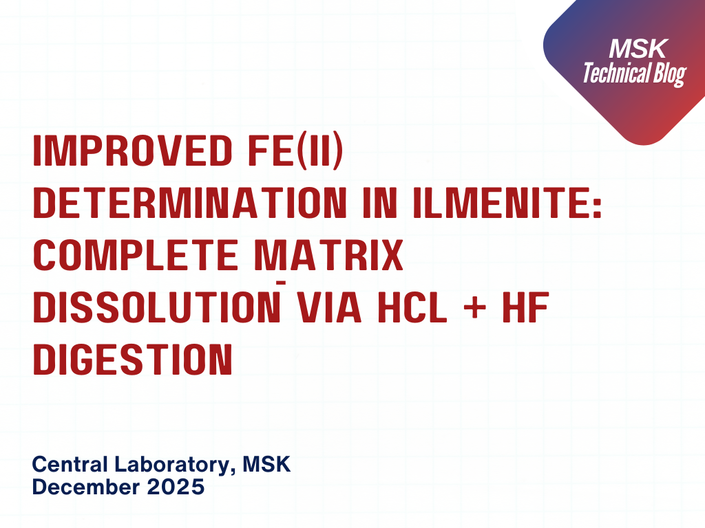 Improved Fe(II) Determination in Ilmenite: Complete Matrix Dissolution via HCl + HF Digestion