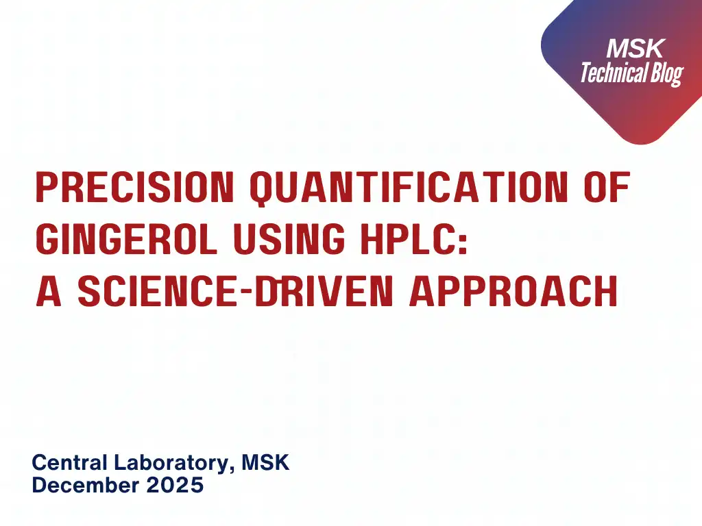 Precision Quantification of Gingerol Using HPLC: A Science-Driven Approach